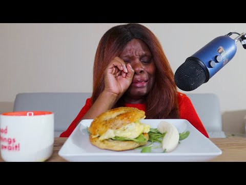 I BEEN GRIEVING FOR OVER 42 YEARS  SWISS EGG&CHEESE BAGEL WITH SPINACH ASMR EATING SOUNDS