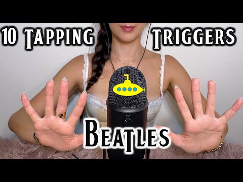 ASMR - 10 Relaxing Tapping Triggers on Beatles Collectible Items! (No Talking)