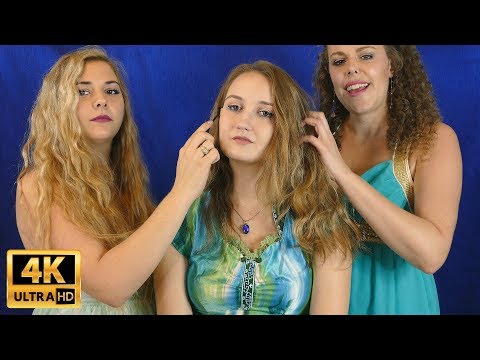 ASMR Girls Club! Pampering Kristin Face & Hair Brushing, Scalp Sounds, Corrina & Madison