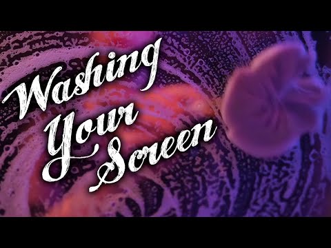 ASMR White Noise for Sleep While I Wash Your Screen 💎 No Talking