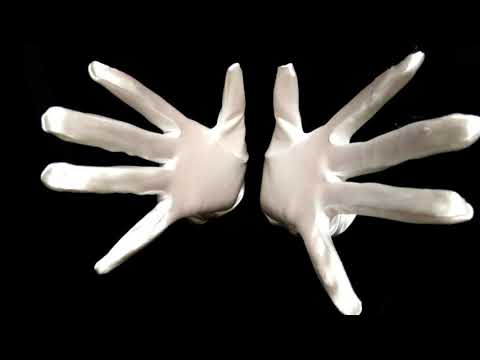 【ASMR】白サテン手袋でフェイスタッチング/face touching/White satin gloves/hand movements/無言/no talking