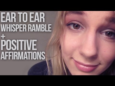 [BINAURAL ASMR] Ear to Ear Whisper Ramble + Positive Affirmations (w/ hair playing)