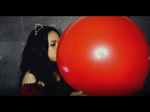 🎈ASMR: BRUNETTE GIRL ROLEPLAY *Blow & Pop BALLOON* (Red Theme Balloons)
