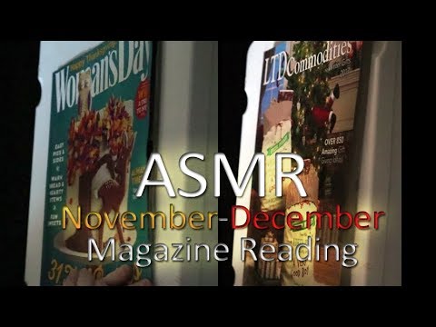 ASMR - Reading November/December Magazines - Soft Talking, Page Flipping, Crinkles