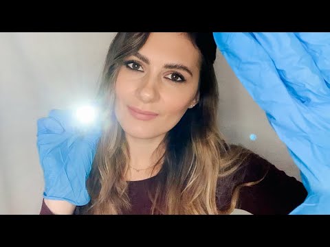 ASMR Face Exam with Latex Gloves (Layered Sounds)