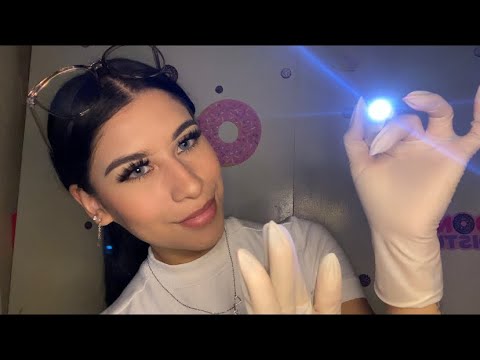 ASMR Medical Role Play (glove sounds) (light triggers)