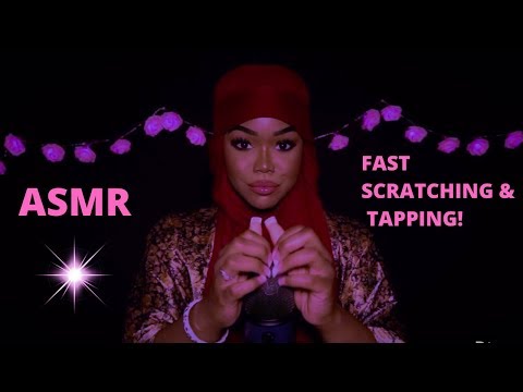 ASMR | Fast And Aggressive Mic Scratching & Tapping 🎤 (UNPREDICTABLE TRIGGERS)✨