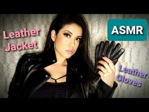 ASMR| Leather Gloves Jacket Faux Relaxing Sounds