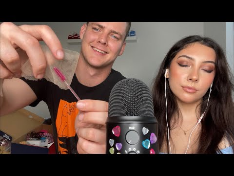 ASMR My boyfriend trying to give me tingles!! PART 2 ❤️ ~guess the triggers~ | Whispered