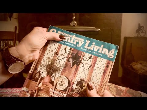 ASMR Vintage Country living magazines (Soft Spoken) 1980's crinkle page turning/ No talking later.