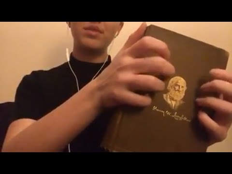 ASMR Book Tapping, Page Flipping, Soft Speaking