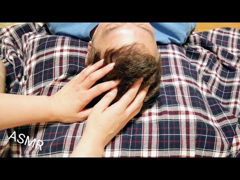 Scalp Massage with Scratching and Brushing *ASMR - No Talking*
