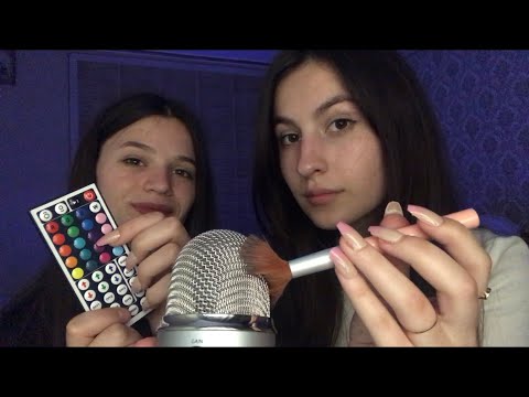 Asmr 100 triggers in one minute with my best friend