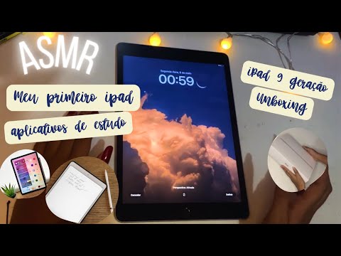 [ ASMR ] MEU PRIMEIRO iPad 9 + UNBOXING + Aplicativos de estudo