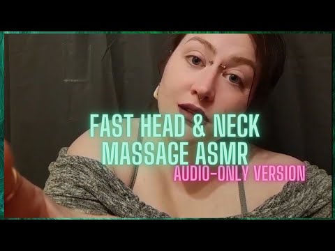 ASMR Fast Aggressive Massage 🖤✨️ Head and Neck Massage | ASMR Personal Attention Roleplay-Audio-Only