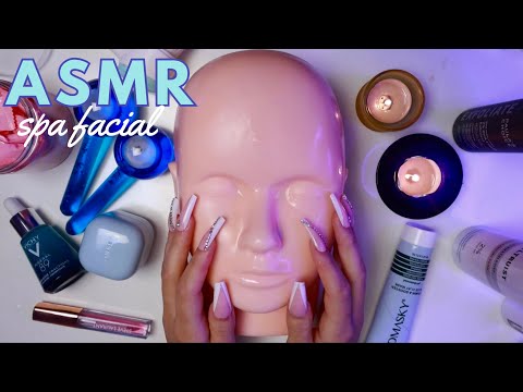 ASMR Facial Skincare On A Mannequin 🌙 💦  Whispering, Tapping & Face Touching