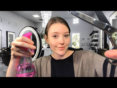 ASMR Hair Salon 💇🏻‍♀️ Color + Cut and Blow Dry | Personal Attention