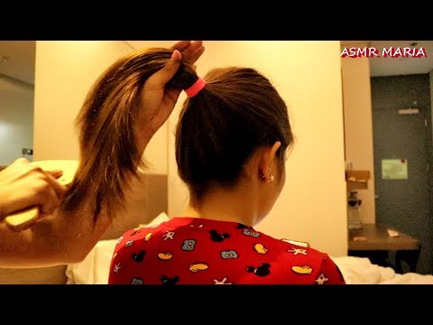 ASMR HAIRPLAY | HAIR BRUSHING ON PONY TAILS