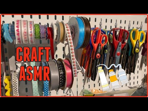 ASMR | craft supplies asmr, cutting, tape, tapping, plastic sounds