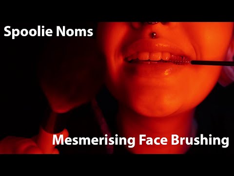 ASMR Spoolie NOMS 👄And Face Brushing [LOFI]