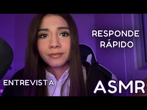 ASMR ESPAÑOL / Te hago una ENTREVISTA RARA de TRABAJO (asmr voz normal)