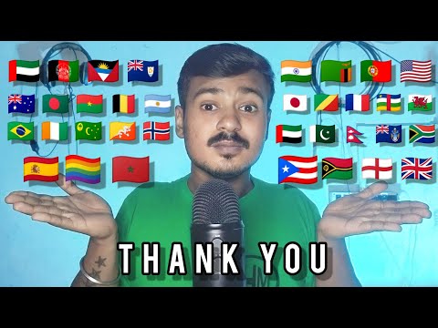 [ASMR]Say THANK YOU in Different Languages 🇬🇧🇵🇷🇮🇳🏴󠁧󠁢󠁷󠁬󠁳󠁿🇧🇷🇦🇫(ASMR Whispeing, Triggers)
