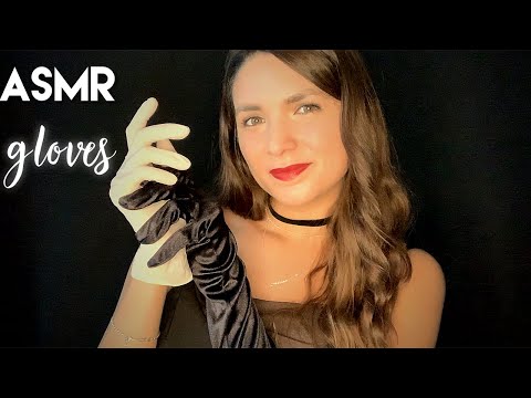 ASMR ❥ Presenting Various Gloves ▸ Latex, Satin + (Fabric Sounds, Mic Scratching, Hand Movements)
