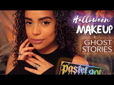 Doing Your Halloween Makeup | ROLEPLAY + GHOST STORIES | ASMR |
