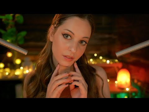 ASMR💛3H GENTLE TONGUE CLICKING W DEEP BREATHING/BLOWING EAR TO EAR💛💛WITH FIREPLACE 🔥🔥(NO TALKING)
