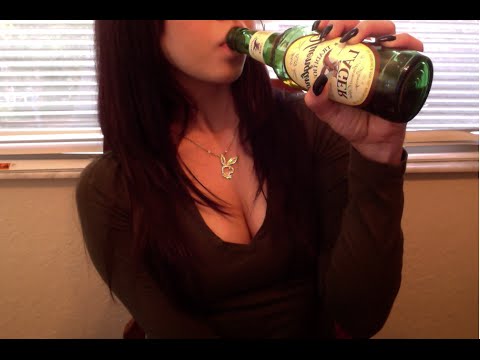 ASMR Beer Drinking | Tapping with Long Dark Nails | Mouth Sounds