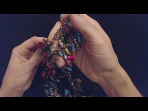 ASMR ~ Clinking Glass Bead Necklace Show & Tell (Whisper)