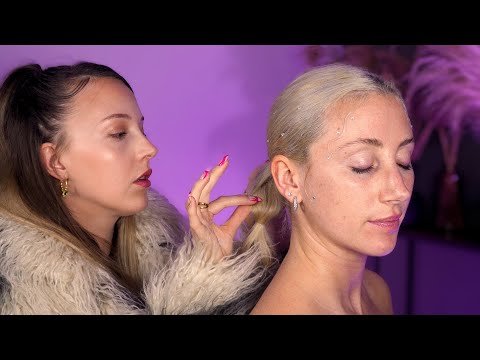 ASMR "Back Of The Class" Euphoria Inspired Hair Play | baby hair slicking & gem stone placements