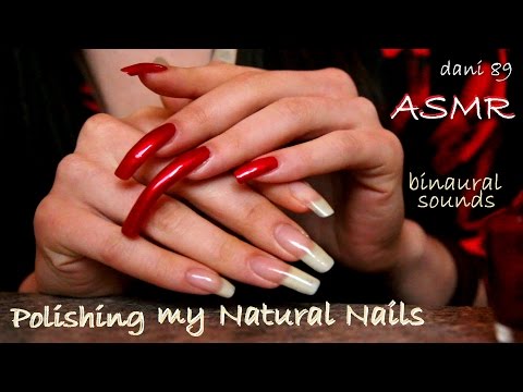 🎧 ASMR 💤 Polishing my Natural Nails 💅 (binaural sounds) 💤