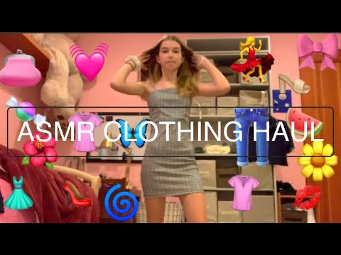 ASMR clothing haul (try on)