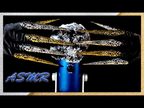 ASMR: Fluffy Mic Brush and Scratch - Metal Taps and Clinks (No Talking)