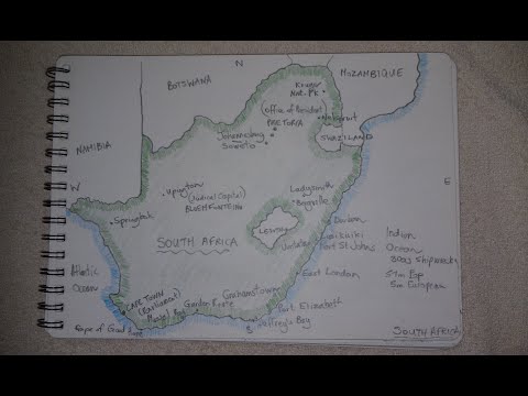 ASMR - Map of South Africa - Australian Accent - Describing in a Quiet Whisper (No Chewing Gum)