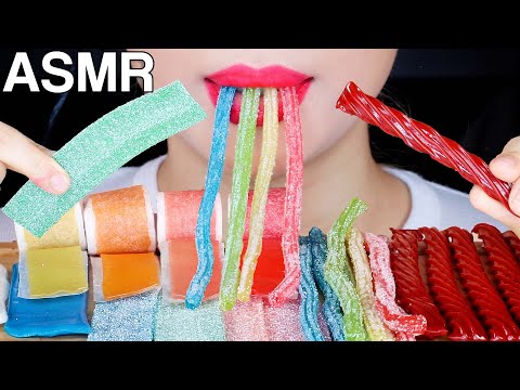 ASMR Chewy American Candy 쫀득한 미국젤리/캔디/불량식품 먹방 Eating Sounds Mukbang