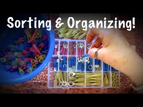 ASMR Sorting & Organizing! (No talking only) When hubby needs your help with his mess.