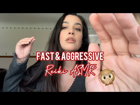 ASMR | Fast, Aggressive Reiki w/ NO Talking or Mouth Sounds (Scanning, Aura Fluffing, Pulling)