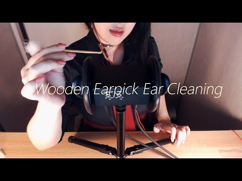 No Talking ASMR Realistic! Rough Ear Cleaning with Wooden Ear Pick, Ear Picking 1 Hour!