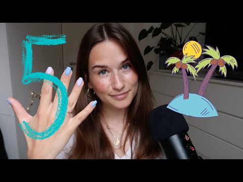ASMR German | 5 Things I Would Take To A Desert Island 🏝 (Challenge)