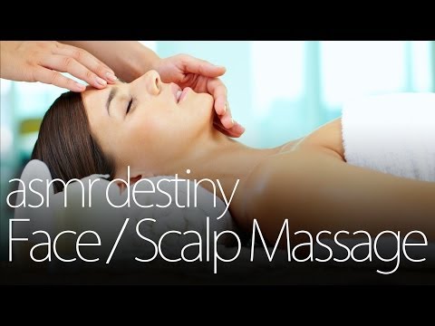 ASMR Face/Scalp Massage (re-upload) ~ Role Play (3D, binaural, ear to ear, sleep)