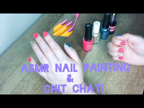 ASMR Painting Nails & Whispered Chat ❤️💅