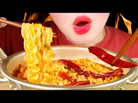 ASMR Spicy Ramen Noodles Challenge | 10,000SHU | Korean Fire Fist Ramyeon | Eating Sounds Mukbang