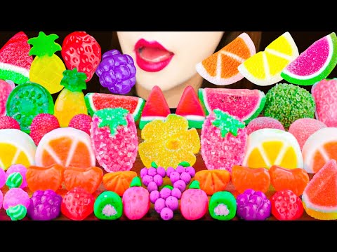 【ASMR】FRUITS SHAPED SWEETS PARTY💗 MUKBANG 먹방 食べる音 EATING SOUNDS NO TALKING