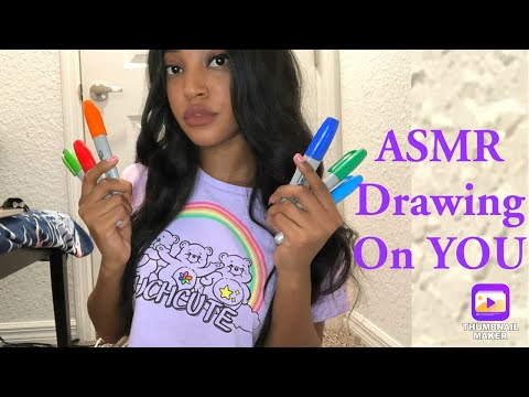ASMR Drawing ON You | Measuring You | Unintelligible Whispering and more for Tingles