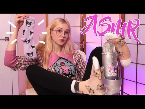 ASMR with foot Unusual triggers 🧦 My socks relaxing sounds