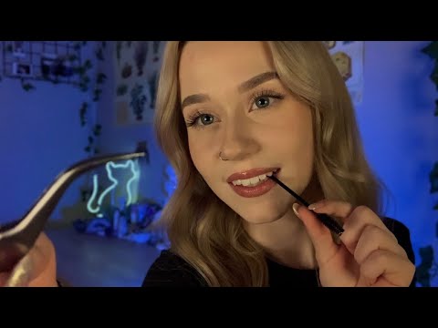 ASMR Doing Your Lashes 🤍 (Spoolie nibbling, Inaudible whispering, up close)