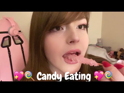 Candy/Lollipop ASMR • Crunching and Mouth Sounds •