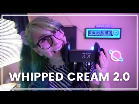 ASMR // Whipped Cream Ear Eating on my new microphone